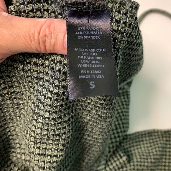 1804 Coin | Anthropologie Waffle Knit Hoodie Drawstring - Picture 7 of 8